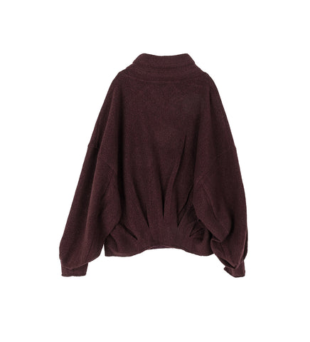 RESONANCE PLEAT SWEATER REDDISH BROWN