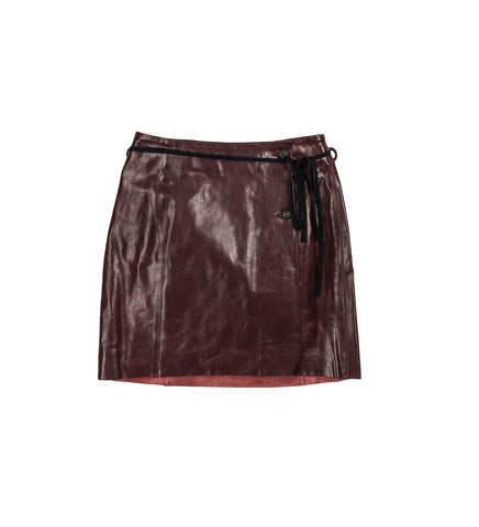 SHORT SARONG CHIANTI LEATHER