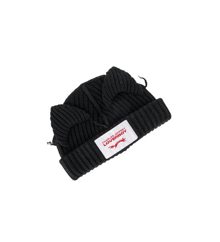 CHUNKY EARS BEANIE BLACK