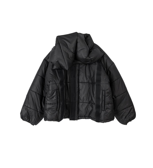 VELCRO PUFFER JACKET BLACK