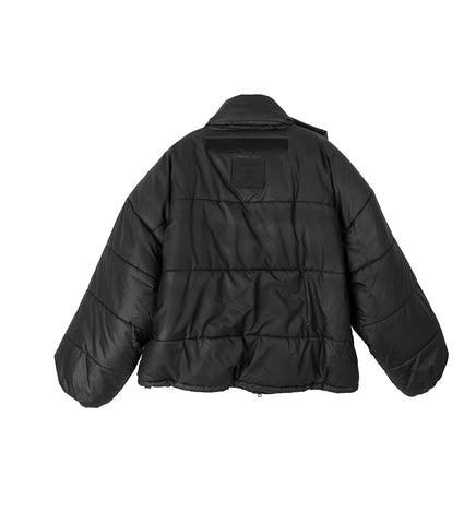 VELCRO PUFFER JACKET BLACK