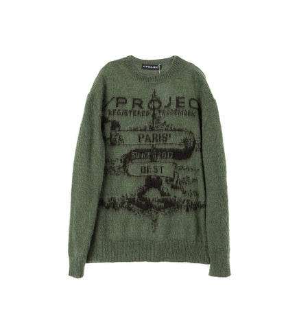 PARIS' BEST JACQUARD PULLOVER DARK GREEN