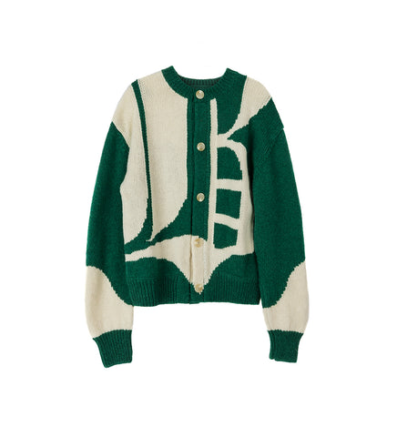 FONT CARDIGAN GREEN / CREAM