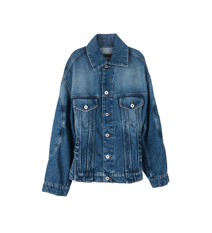 LACING DENIM JACKET VINTAGE BLUE