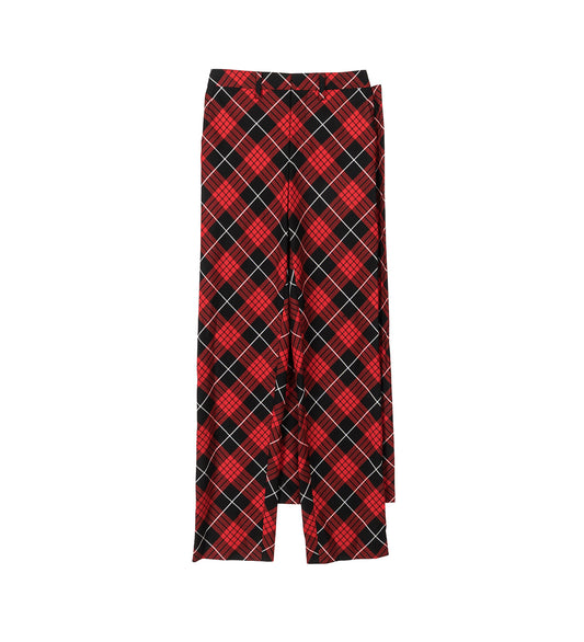 TARTAN PANT SKIRT RED/BLACK/WHITE