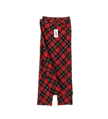 TARTAN PANT SKIRT RED/BLACK/WHITE