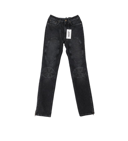 LACING DENIM JEAN VINTAGE BLACK