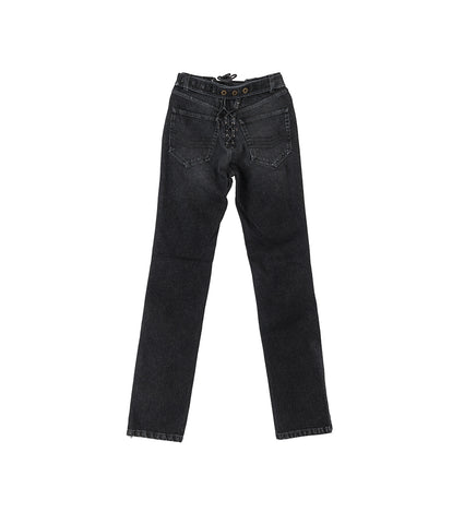 LACING DENIM JEAN VINTAGE BLACK