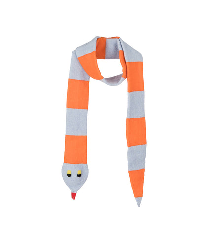 SNAKE SCARF ORANGE / BLUE