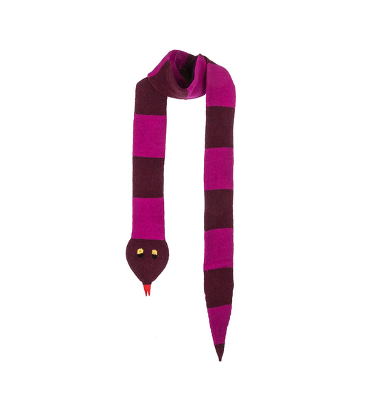 SNAKE SCARF TAWNY PORT / PINK