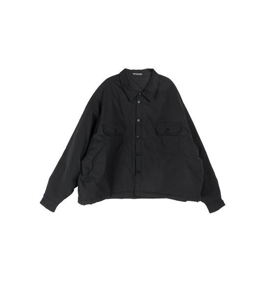 QUILTED LINED SLOPE SHIRTS BLACK