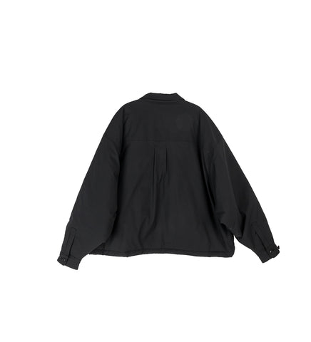 QUILTED LINED SLOPE SHIRTS BLACK