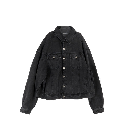 TRUCKER DENIM JACKET WASHED BLACK