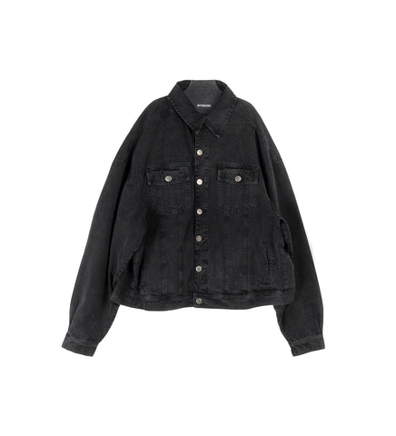 TRUCKER DENIM JACKET WASHED BLACK