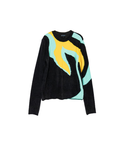 O'KEEFFE JUMPER BLACK/YELLOW/BLUE