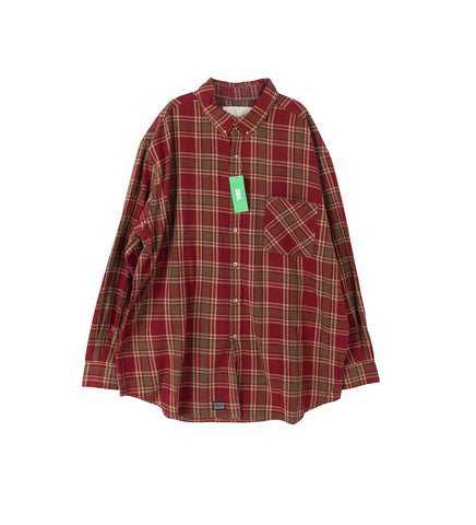 PLAID LS SHIRT RED