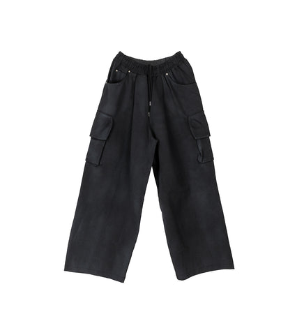 CARGO KNIT PANTS CHEMICAL BALCK