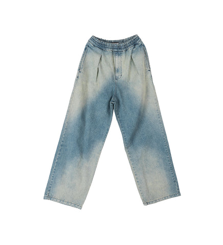 EDGE DRAWSTRING PANT HARD WASH BLUE DENIM