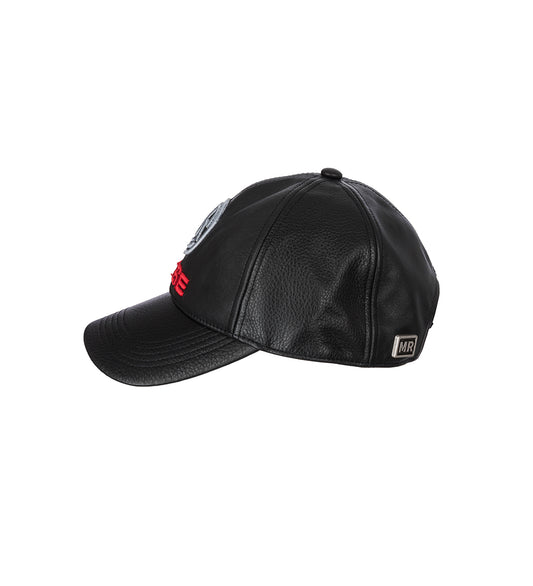 LEATHER CAP BLACK