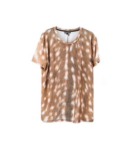 FAWN FUR PRINT SHORT SLEEVE MULTI