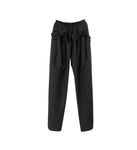 BOW/RIBBON LOUNGE PANTS BLACK