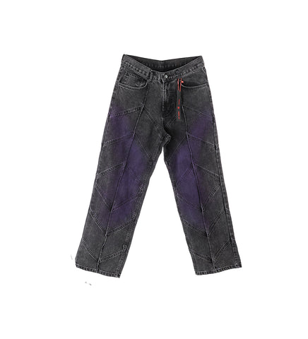 WASHED RAVE JEANS PURPLE SPRAY