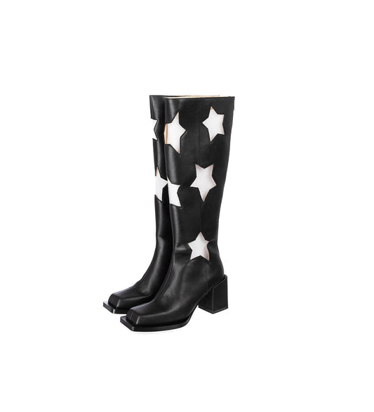 STAR CUT BOOTS BLACK