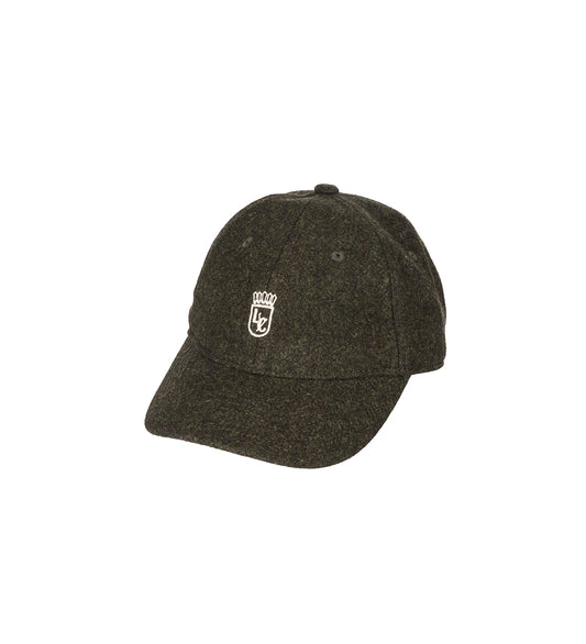 WOOL BASEBALL CAP DARK GREEN