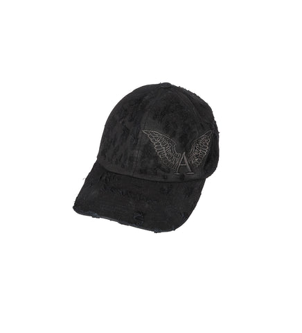 LOGO CAP DESTROYED BLACK