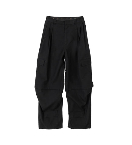 CASSELL LAYERED CARGO PANTS EUPHORIC BLACK