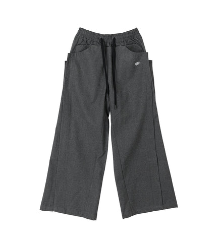 WOLVES WIDE LEG TROUSERS CHARCOAL GREY