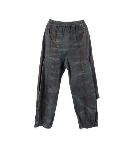 RALPH WARM UP PANTS WASHED BLACK