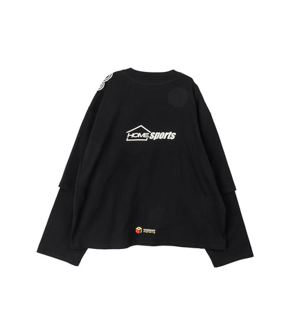 MAYO DOUBLE SLEEVE TEE EUPHORIC BLACK