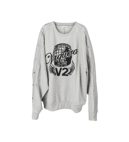 SNAP SWEATSHIRT GREY