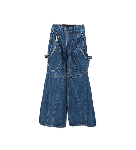 WASHED DENIM JEANS LIGHT WASH