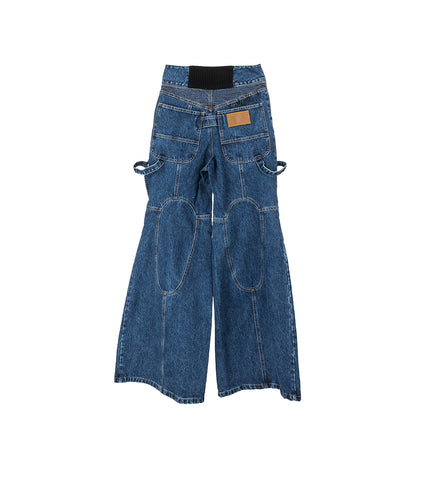 WASHED DENIM JEANS LIGHT WASH