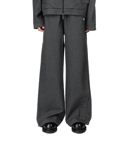 WOLVES WIDE LEG TROUSERS CHARCOAL GREY