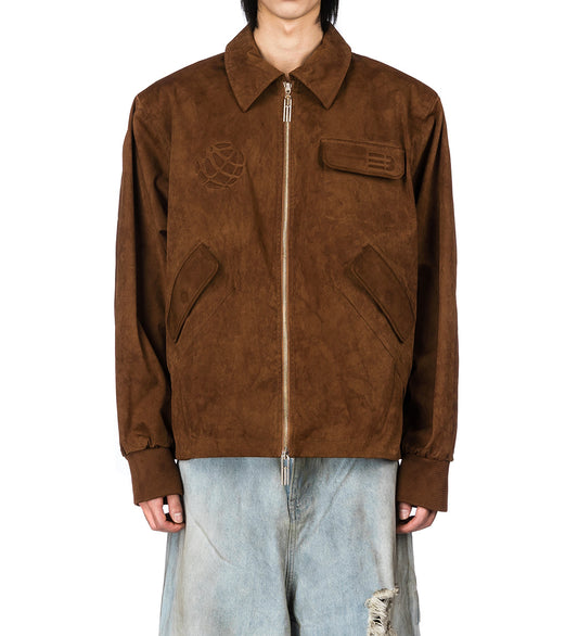 ROSS STAINED BLOUSON COFFEE BEAN