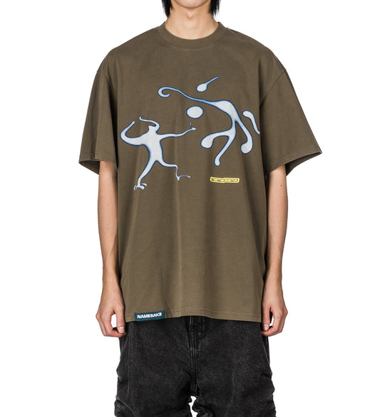 DIAW WASHED FANTASY TEE DARK OLIVE