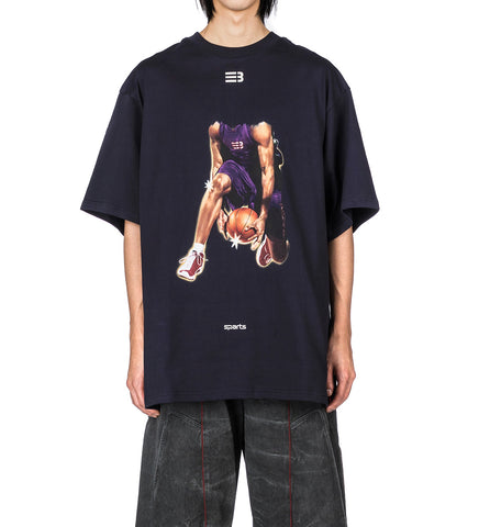 AIR WASHED TEE CARTER NAVY