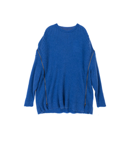 ZIPPER KNIT BLUE