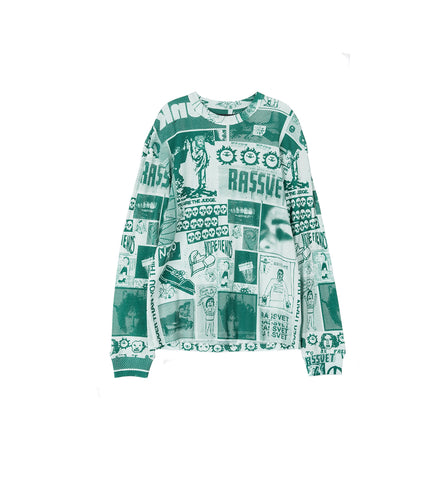 COLLAGE WAFFLE THERMAL LS TEE CREME