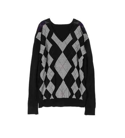 KNITTED DOUBLE SWEATER MULTI MEDIUM #1