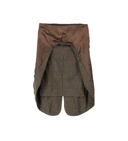 INSIDE OUT BLAZER FRONT SKIRT BROWN / GREY SMALL