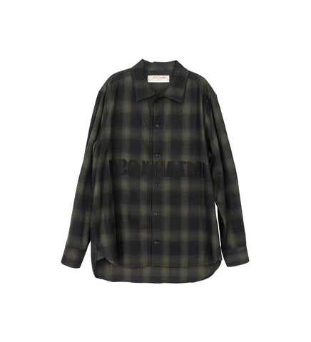 GRAPHIC FLANEL SHIRT MILITARY GREEN