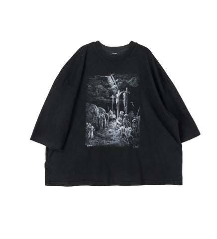 BUFFALO TEE CRUCIFIXION WASHED BLACK