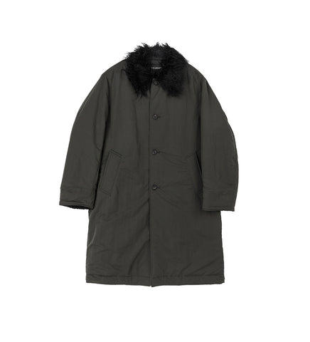 POLAR COAT VAPOR CHARCOAL PEACHED NYLON