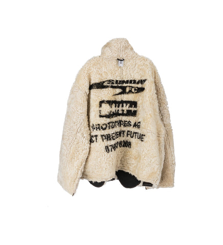 ARTISANAL CROPPED JACKET SHEARLING WHITE