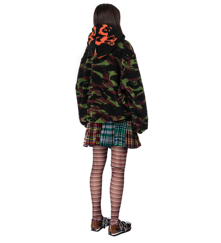 OVERSIZED HOODED FLEECE ORANGE & CAMO