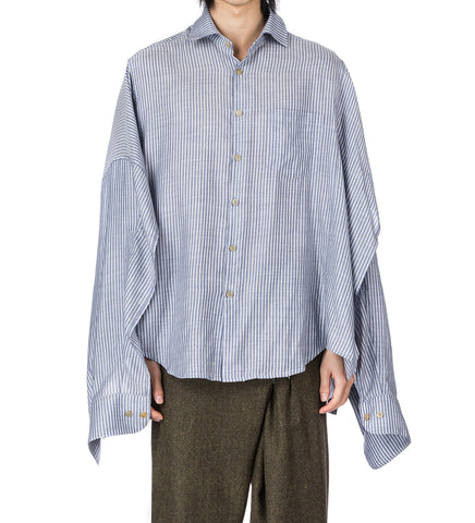 SHIRTPONCHO BLUE/GREY